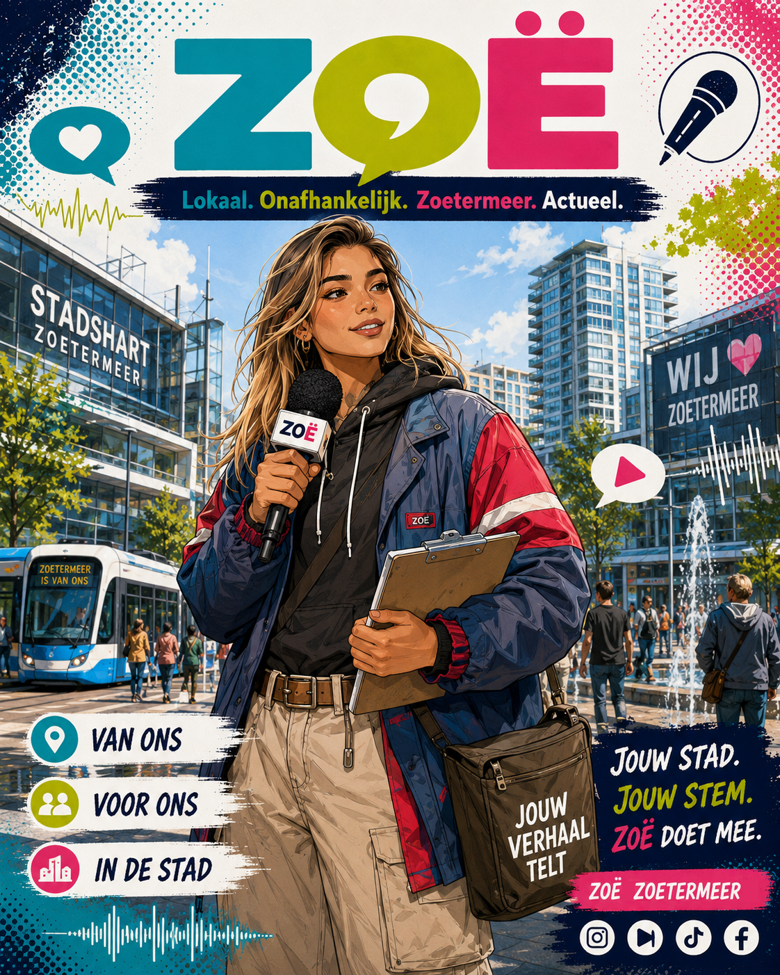 Voorstel voor ZOË, een mogelijk zusterplatform voor lokale media uit Zoetermeer.